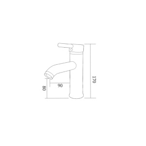 Baterie lavoar PRO Flora, Montaj pe chiuveta, inaltime 17 cm, finisaj Crom - Img 2