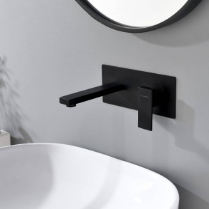 Baterie lavoar PRO QUADRO BLACK,montaj incastrat in perete, finisaj Negru , design minimalist - Img 3