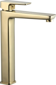 Baterie Lavoar REA ORIX GOLD High, Montaj Pe Blat, Capat Fix, Monocomanda, Inaltime 27.5 Cm, Finisaj Auriu - Img 1