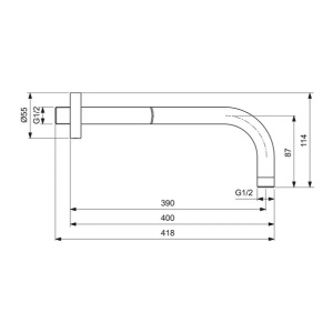 Brat de dus Ideal Standard IdealRain 40 cm argintiu Silver Storm - Img 10