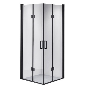 Cabina de dus BS05C Patrata, Design Modern 100x100cm, Culoare Negru