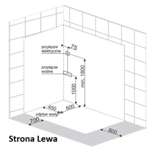 Cabina de dus cu hidromasaj, Dimensiune 120x80,Stanga , cu Peretii din Spate Albe - Img 10