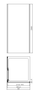 Cabina de dus dreptunghiulara din sticla securizata si rame cromate Mediterraneo Iris 120 x 90 cm - Img 2