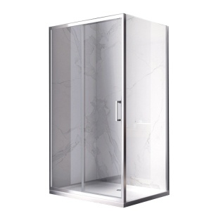 Cabina de dus dreptunghiulara KZ104B, Dimensiune 110x90cm, Culoare Crom