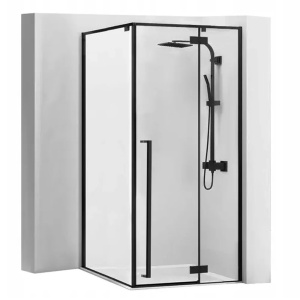 Cabina de dus Fargo, Dimensiune 100x80cm, Culoare Black Mat