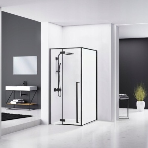 Cabina de dus Fargo, Dimensiune 120x90cm, Culoare Black Mat - Img 3