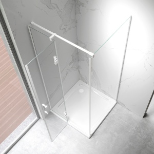 Cabina de dus KZ01B Patrata, Design Elegant 80x80cm, Culoare Alb - Img 4