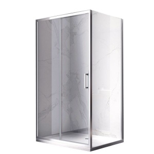 Cabina de dus KZ104C Dreptunghiulara 120x90cm, Usi Glisante, Culoare Crom