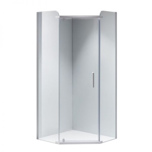 Cabina de dus KZ91B Pentagonala 90x90cm, Design Modern , Culoare Alb