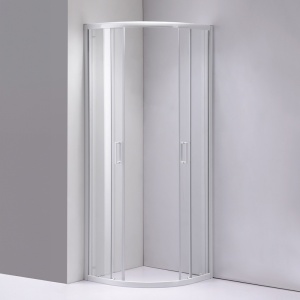 Cabina de dus KZ94A Semirotunda 80x80cm, Design Modern, Culoare Alb - Img 4