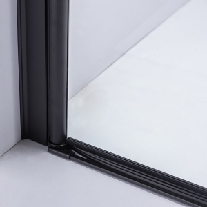 Cabina de dus Patrata BS04A, Design Modern 80x80cm, Culoare Negru - Img 5