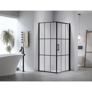 Cabina de dus patrata cu cadita de dus inclusa BS13A/SXL02A 80 x 80 cm negre - Img 5