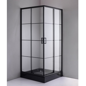 Cabina de dus patrata din sticla securizata cu cadita de dus antialunecare BL32B-SXL02B 90 x 90 cm - Img 3