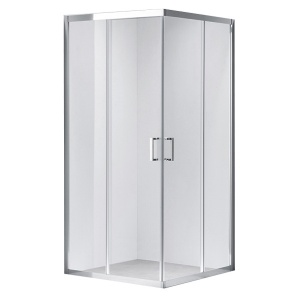 Cabina de dus patrata din sticla securizata rame cromate KZ102B 90 x 90 cm