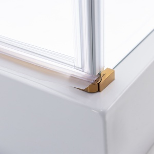 Cabina de dus patrata KZ1390B, 90X90 cm, Culoare Auriu - Img 2