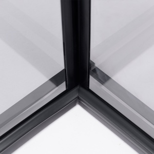 Cabina de dus Patrata Super Slim Nova , Design Modern 80x80cm, Culoare Negru - Img 6