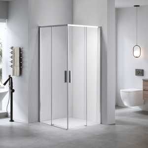 Cabina de dus Patrata Super Slim Nova, Dimensiune 80x80cm, Culoare Crom - Img 6