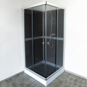 Cabina de dus patrata WSH309A , cu cadita de dus 80x80cm , Culoare Gri - Img 2