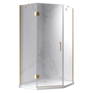 Cabina de dus Pentagonala KZ10C, Dimensiune 100x100cm , Culoare Gold
