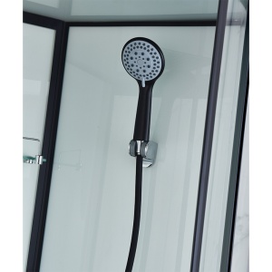 Cabina dus de colt, Cadita Semicirculara, 80x80cm, Inaltime 210 cm, Cu Hidromasaj - Img 4