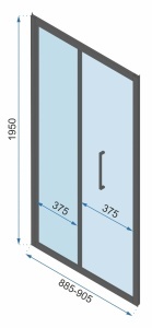 Cabina dus de colt REA Rapid Fold, Dimensiune 90x90cm, Culoare Negru - Img 6