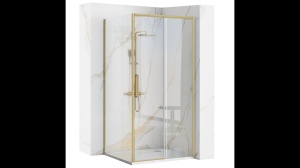Cabina dus Rapid Slide Gold Brush, dimensiune 130 X 80cm - Img 4