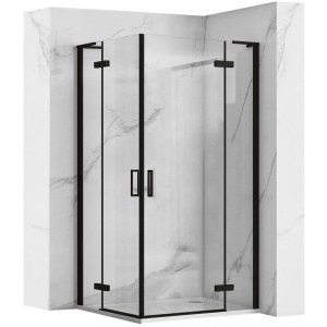 Cabina dus REA Hugo Double Black 100x100 cm