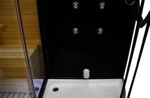 Cabina multifunctionala MO-1751B TRIO, Sauna uscata, Sauna cu aburi si cabina de dus, 180x110x223 cm, Varianta Stanga - Img 5