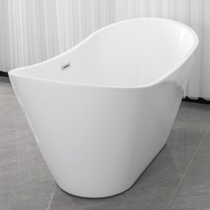 Cada De Baie De Sine Statatoare 160x75x73cm, Design Elegant , Culoare Alb - Img 3