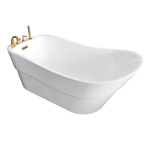 Cada de baie freestanding cu baterie aurie 170X80X72cm