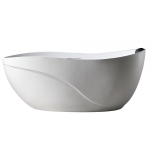 Cada De Baie Freestanding, Design Modern 170x80x71cm, Strat Abraziv, Culoare Alb
