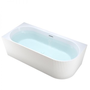 Cada de baie RIO 504C, Dimensiune 160x75cm/Stanga, Design Elegant, Culoare Alb, Devesor Alb - Img 1