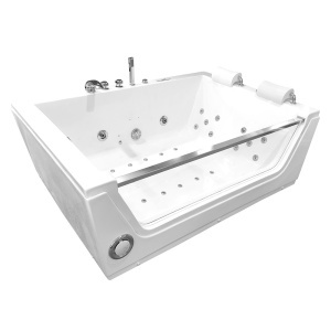 Cada de baie spa cu hidromasaj pentru 2 persoane 176X121X61CM alba - Img 3