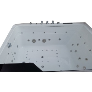 Cada de baie TUGELA 913, Cu hidromasaj 170x130cm, Culoare Alb/negru - Img 8