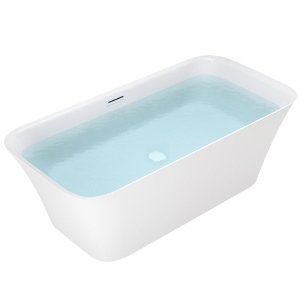 Cada de baie Viana 511A 150x75cm, Culoare Alb, Deversor Alb Lucios - Img 1
