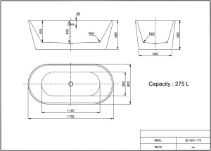 Cada freestanding 1700x800x600mm CF-8201 - Img 4