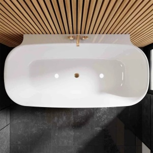 Cada freestanding din compozit Vayer Nova 2 alb 164x83 cm lipita de perete - Img 9