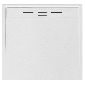 Cadita de dus DEKO Slim, Structura de piatra 90x90cm, Culoare Alb - Img 1