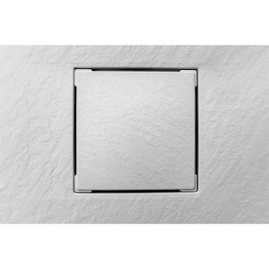 Cadita de dus dreptunghiulara slim imitatie piatra Riko 110 x 70 cm alba - Img 6