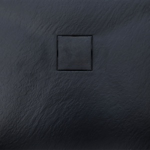 Cadita de dus dreptunghiulara slim imitatie piatra Riko 90 x 70 cm neagra - Img 8