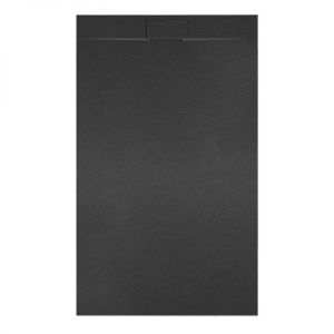 Cadita de dus MIKO Slim Dreptunghiulara 120x80cm, Structura de piatra, Culoare Negru