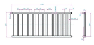 Calorifer de baie Portprosop, Duo Antracit 120x50cm, Culoare Gri - Img 2