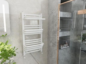 Calorifer de baie Portprosop Step White 100x50cm, Culoare Alb - Img 1