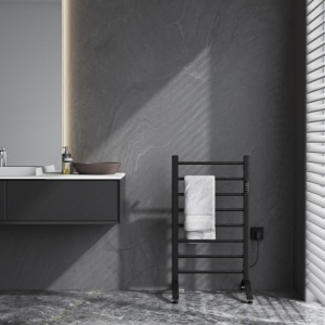 Calorifer electric TAAL-BL 200W pentru baie 91x50, negru - Img 8