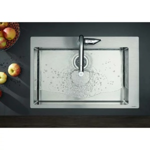 Chiuveta bucatarie inoxidabila Hansgrohe 76x50cm, Culoare Crom periat - Img 2