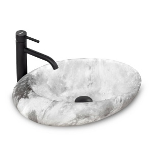 Chiuveta de blat REA ROXY C, Dimensiuni 49 x 31 x 13.5 cm, Forma Ovala, Ceramica sanitara, Alb - Img 4