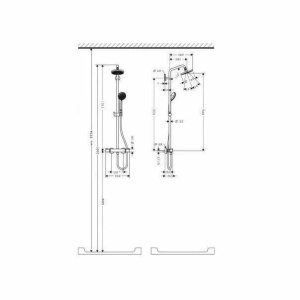 Coloana de dus cu baterie termostatata Hansgrohe Croma 160 - Img 3