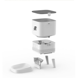 Hranitor Automat SeveShop WiFi, Inregistrare Audio, Functie Dozator pentru Caini si Pisici, Sunet Hranire, Programabil, Capacitate 4L, Control prin App, Usor de Curatat, Rezistent, Ideal pentru Toate Taliile, Alb Uni - Img 4