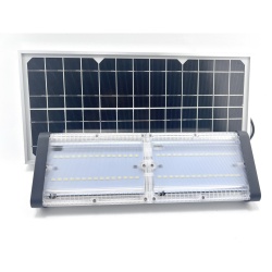 Lampa Solara De Exterior LED, NeoSimply, 6000 Lumens, Echivalent 600W incandescent, 60 led-uri, IP65, cu 3 moduri smart de operare, telecomanda si panou solar detasat prin cablu (4m)