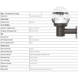 Lampa Solara LED Portabila de Exterior, Neosimply Camping, 230lumeni, rotatie 360% dupa razele solare, bluetooth app, senzori de luminozitate si miscare - Img 3